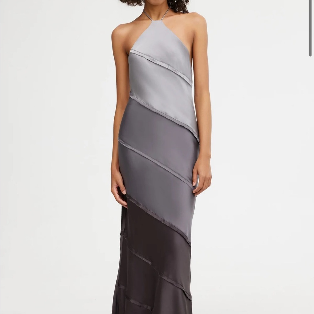 Significant Other Murphy Maxi Grey Halter dress